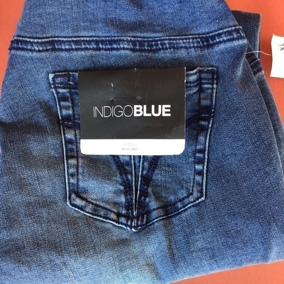 MOTHERHOOD Maternity Womens Indigo Blue Super Stretch Fit Belly Skinny Jeans - Picture 9 of 9